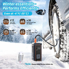 Ophanie Cordless Portable Tire Inflator - 160 Psi Digital Pressure Gauge, Air Compressor for Car Tires with Automatic Shutoff, Emergency LED Light, Compact Automotive Pump