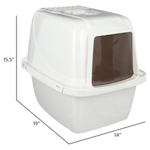Van Ness Pets Odor Control Large Enclosed Cat Litter Box, Hooded, Pearl