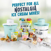 Nostalgia 4-Quart Electric Parlor-Style Ice Cream Maker, Aqua