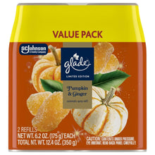 Glade® Automatic Spray Air Freshener Refill, Christmas Holiday Pumpkin & Ginger, 6.2oz., 2 Count