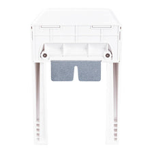 onn. White Outlet Shelf with Power Cord Storage Compartment