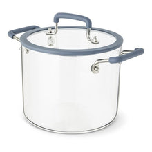 Elements by Thyme & Table 4.5 QT Borosilicate Glass Pot - Blue