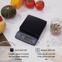 Mainstays 6LB High Precision Digital Kitchen Scale with Blue Backlit, Black