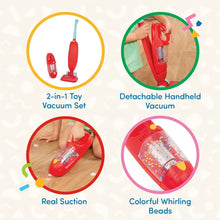 Battat Tidy Tot Vacuum with Plastic Handheld Vacuum and Real Suction, Toddler and Preschool Toys
