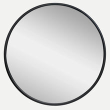 Mainstays 18x18 Black Round Small Decorative Wall Mirror for Bathroom or Living Room