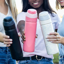Cirkul 26oz StrawSip Flip Water Bottle, Stainless Steel, Double Wall Insulated, Charmed (Coral)