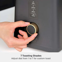 Thyme & Table 2-Slice Toaster, Extra-Wide Slots with Slide-Out Removable Crumb Tray, Slate Grey