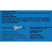 9Lives Paté Favorites Variety Pack Wet Cat Food, 5.5-Ounce Cans, 12-Count
