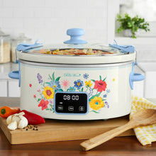 The Pioneer Woman 6-Quart Slow Cooker, Locking Lid, Digital, Brilliant Blooms, Model PW8400778514-7