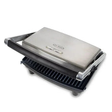 Chef Buddy Panini Press Sandwich Maker and Indoor Grill with Drip Tray (Silver)