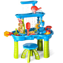 Dinosaur Planet Kids Sand Water Table for Toddlers, 3-Tier Sand and Water Play Table Toys for Toddlers Kids, Activity Sensory Tables Outside Beach Toys for Toddler Boys Girls Age 1-3 3-5Gift