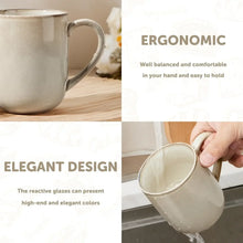 Vesteel Coffee Mug Set of 4, Ceramic Coffee Cups with Handles, 14oz Handmade Reactive Glaze Mugs Set for Coffee Tea Milk, Mug Gifts for Thanksgiving Day Anniversary, Gifts for Men, women, Home, Office and Restuarant - USA MEGA SHOP