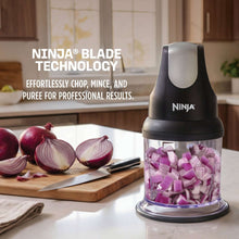 Ninja Express Chop 2-Cup Food Chopper, One-Touch Pulsing, Splash Guard & Storage Lid, NJ100, Gray