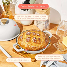 Beautiful Enameled Cast Iron Bread Oven, 10 inch, White Icing by Drew Barrymore