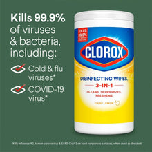 Clorox Disinfecting and Cleaning Wipes, Crisp Lemon and Fresh Scent, 75 Count Each, 3 Pack