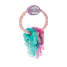 Nuby IcyBite Textured and Soothing Teether for Baby, Multicolor Keys on a Ring