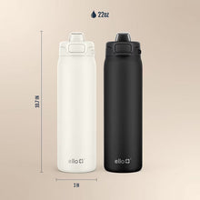 Ello Pop & Fill 22oz. Stainless Steel Water Bottle with Leak Proof Locking Lid, 2-Pack