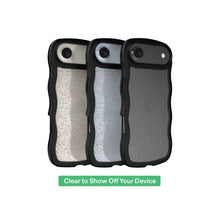 onn Wavy Grip Phone Case for iPhone Air - Black/Gold Glitter
