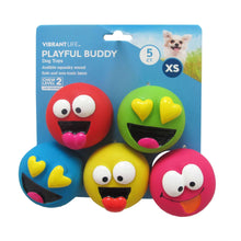 (2 pack) Vibrant Life Playful Buddy Dog Toys, Emoticon, Extra Small, 5 Count