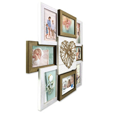 Mainstays Rustic String Art Collage Wall Photo Frame, 8 Openings for 4x6 Pictures
