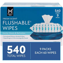 Member's Mark Flushable Wipes, Scented, 540 ct.
