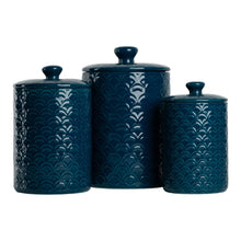 10-Strawberry-Street-Ocean-3-Piece-Ceramic-Food-Storage-Canister-Set-Navy-Blue-24-Ounce-38-Ounce_8397_1 - USA Mega Market