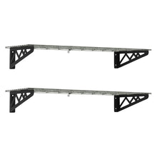 SafeRacks Wall Shelf Combo Kit, Two Shelves, Four Deck Hooks