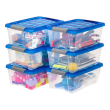 IRIS 12.9 Quart Buckle Up Storage Bin, 6-pack