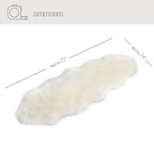 100% Genuine Sheepskin Rug, 5'10" x 1'11"