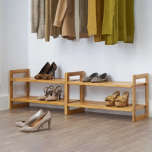 TRINITY Bamboo 2-tier Shoe Rack, 2-pack