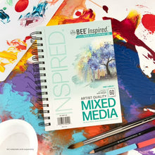 Bee Paper - Bee Inspired 5.5"x8.5" Mixed Media Paper Pad, Side Wire, 60 Sheets, 120lb. 200GSM