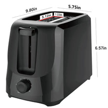 Mainstays 2-Slice Toaster with 6 Shade Settings and Removable Crumb Tray, Black