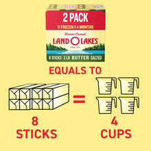 Land O Lakes Salted Butter, 8 Sticks, 2-1 lb Packs