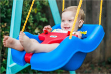Little Tikes 2-in-1 Snug and Secure Swing, High Back Swing, Blue