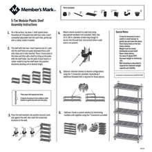 Member's Mark 5-Tier Heavy-Duty Shelf, 48""W x 20""D x 72""H