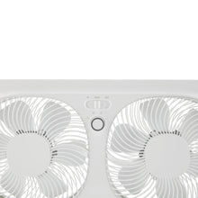 Mainstays 9'' 3-Speed, Reversable Twin Window Fan, White