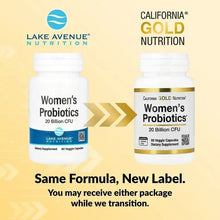 California Gold Nutrition, Women's Probiotics with Probiotic Bacteria Blend, Bifidobacterium lactis, Lactobacillus acidophilus, and Lactobacillus rhamnosus, 20 Billion CFU, 60 Veggie Capsules