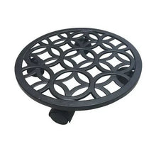 allen + roth 12-in L x 12-in D x 2.7-in H Black Plant Caddy