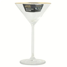 Thyme & Table 7 fl oz Martini Glass with Gold Rim
