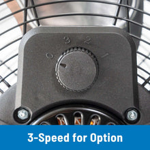 Mainstays 20" 3-Speed High Velocity Tiltable Black Steel Floor Fan