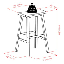 Winsome Satori Saddle Seat Bar Stool, 29", Natural Finish