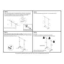 Mainstays Adjustable Metal Rolling Garment Clothes Rack, Chrome & White