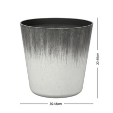 Better Homes and Gardens Esmeralda Plastic Planter 12" x 12" x 12" Round Toupe Finish