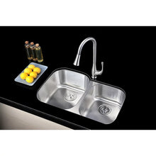 ANZZI Moore 32" x 20" Kitchen Sink - Brushed Silver