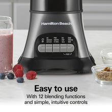 Hamilton Beach Wave Crusher Smoothie Blender for Kitchen, 40 oz Jar for Smoothies and Shakes with Blend-in Travel Jar, Black