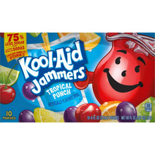 Kool-Aid Jammers Tropical Punch, Grape & Cherry Flavored 0% Juice Drink Variety Pack, 30 ct Box, 6 fl oz Pouches