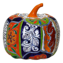 13" Talavera Style Ceramic Pumpkin