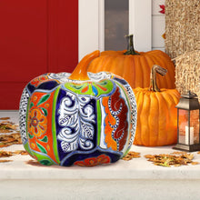 13" Talavera Style Ceramic Pumpkin