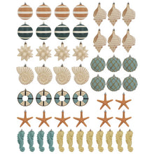 Member's Mark Coastal Shatterproof Ornament Collection, 52 Count