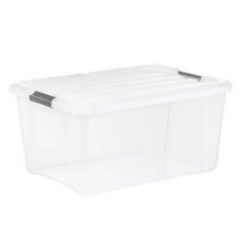 IRIS 45QT Clear Storage Bin with Buckles, 6-pack